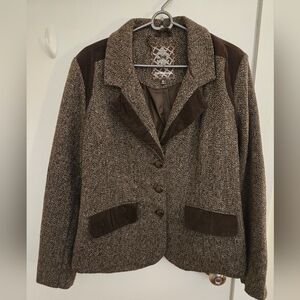 Dollhouse Brown Twead Women's Jacket
